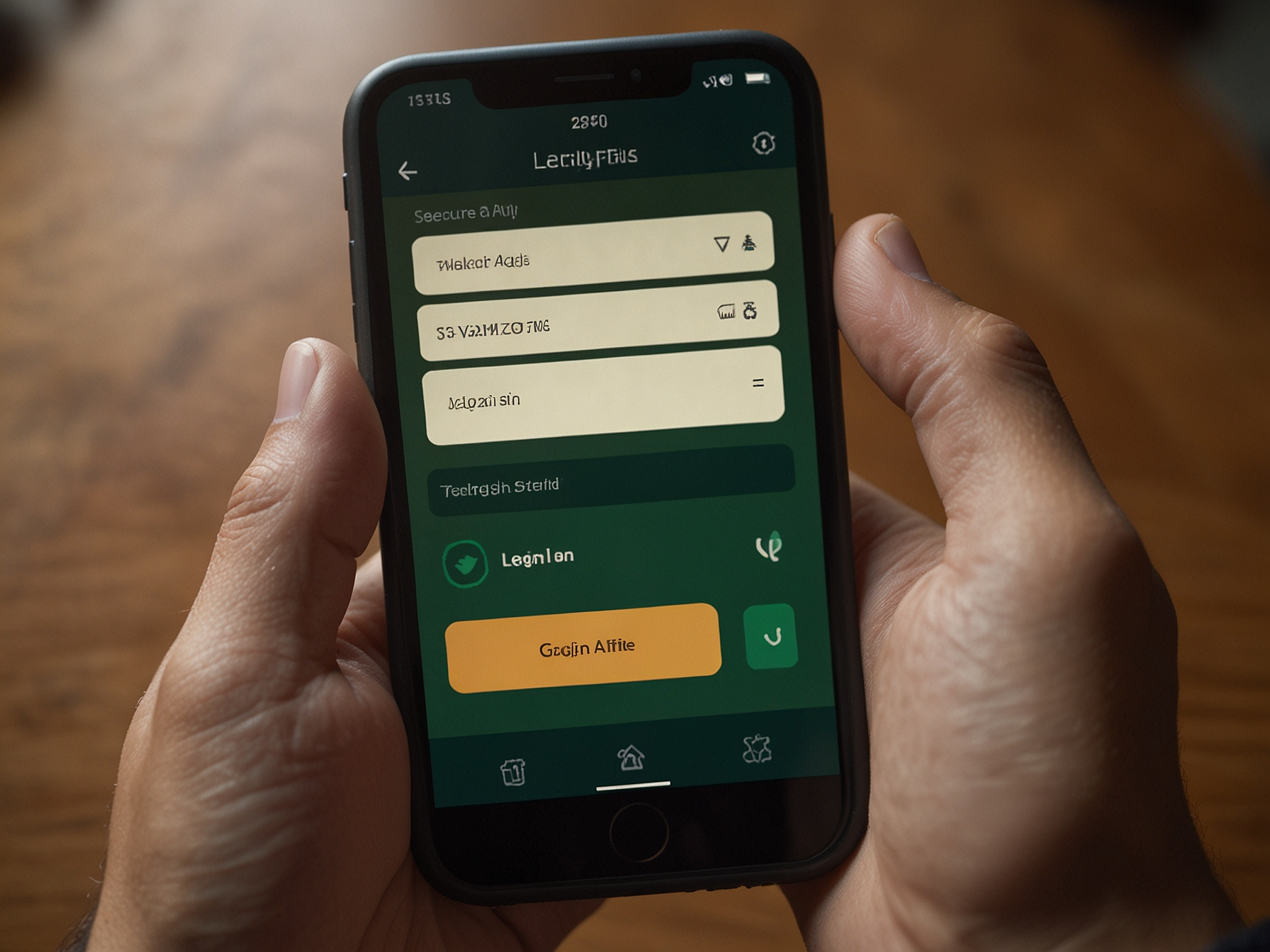 Formulario de ingreso en móvil con interfaz de apuestas